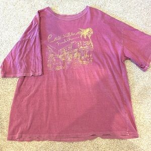 PacSun vintage, pinkish purple, baggy, tee
